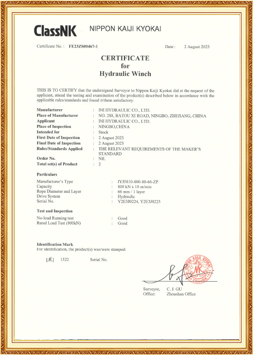 NK Product Certificate